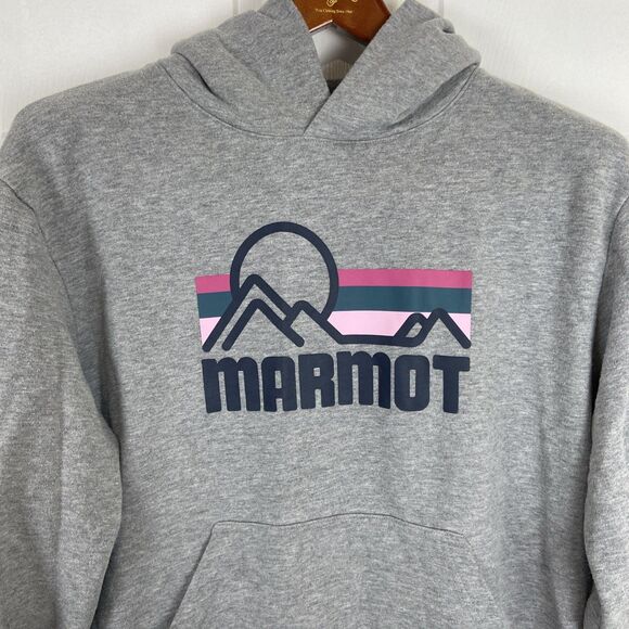 Marmot Mountain Works Hoodie Women's Large Gray Pullover Sweatshirt - Picture 2 of 7